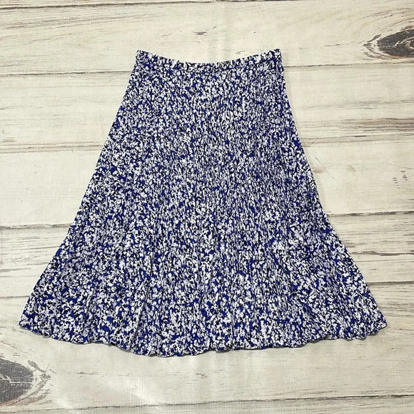 Halogen Nordstrom Skirt Women’s X Large XL Blue White Tutti Flare Maxi NWT - Picture 11 of 16